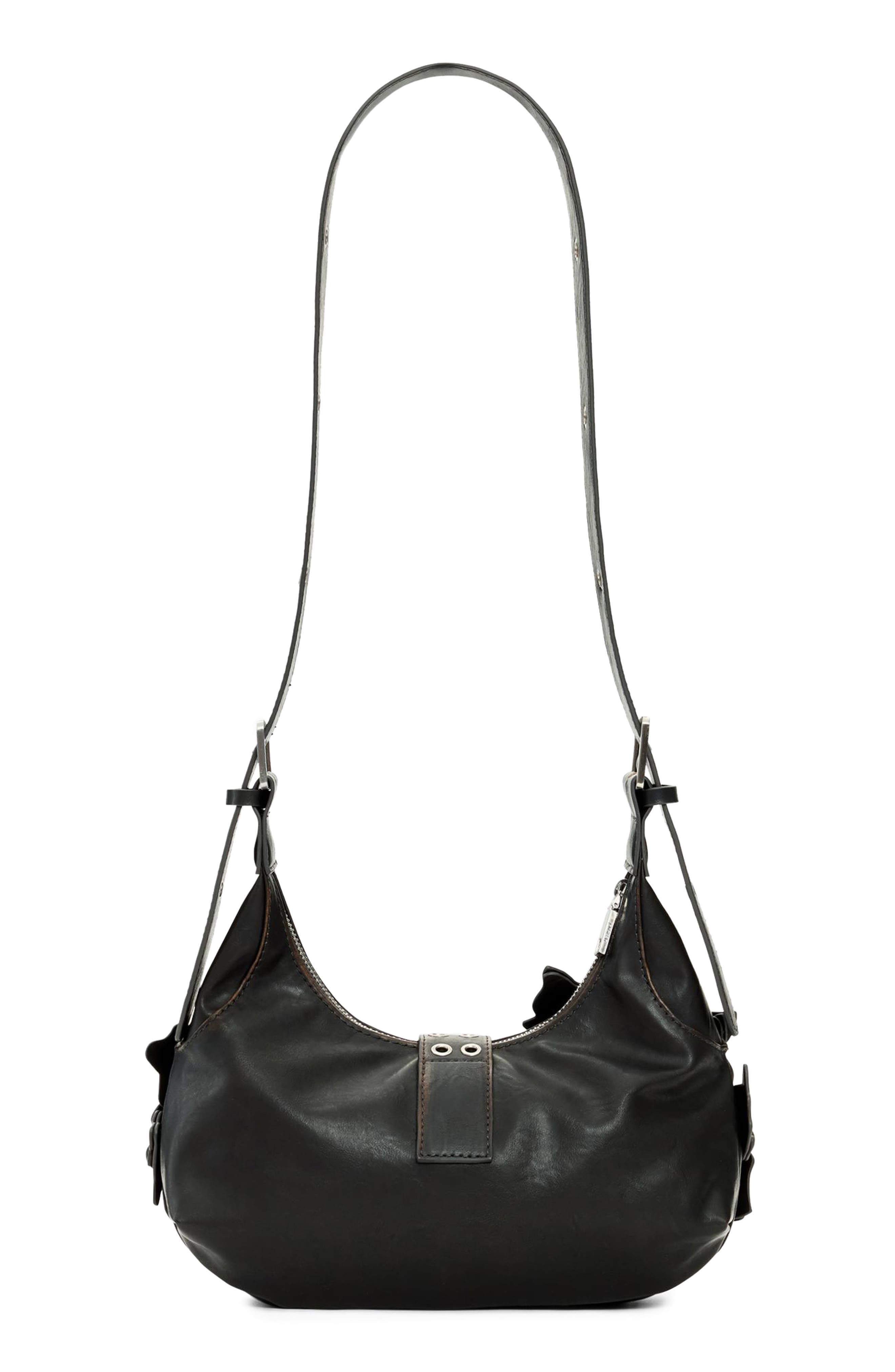 Desigual Floral Appliqué Faux Leather Shoulder Bag, Alternate, color, 