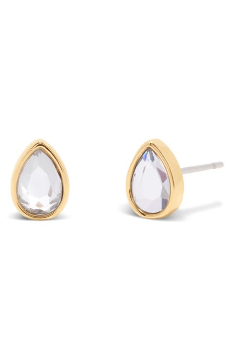 Cecilia Crystal Teardrop Stud Earrings