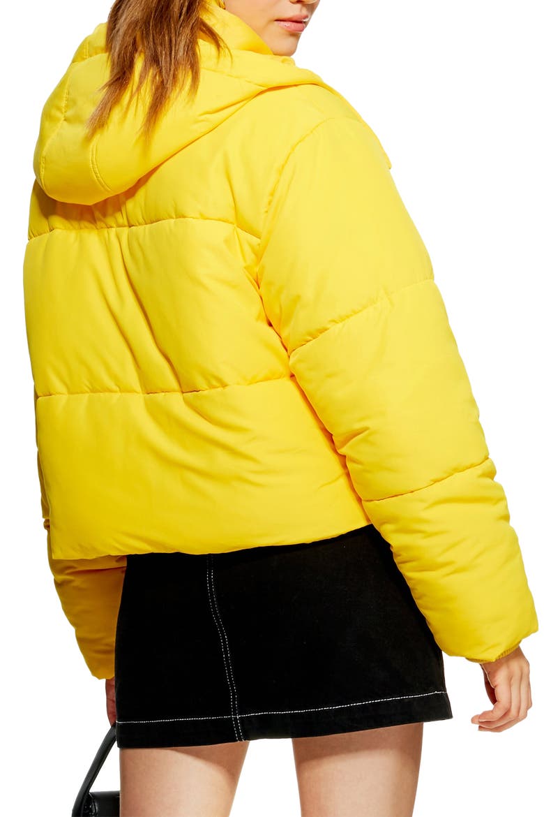 Hooded Puffer Jacket, Alternate, color, YELLOW