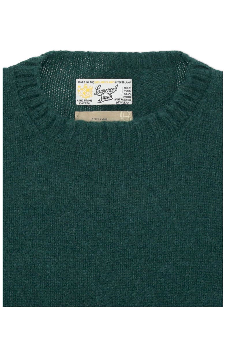 Shetland Crew Neck Sweater, Alternate, color, Forest Green