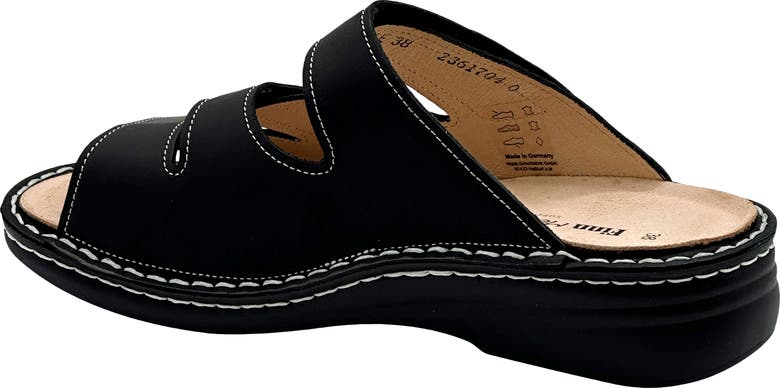 Finn Comfort 02640-195241 Grenada - Ciabatte Donna In Pelle Con Plantare Anatomico, Blu