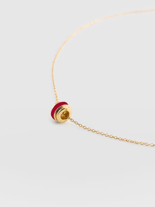 Saint + Sofia Enamel Stripe Charm Necklace In Multi
