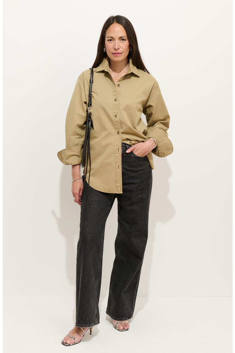 Mercer Long Sleeve Cotton Twill Shirt, Alternate, color, FIELD KHAKI
