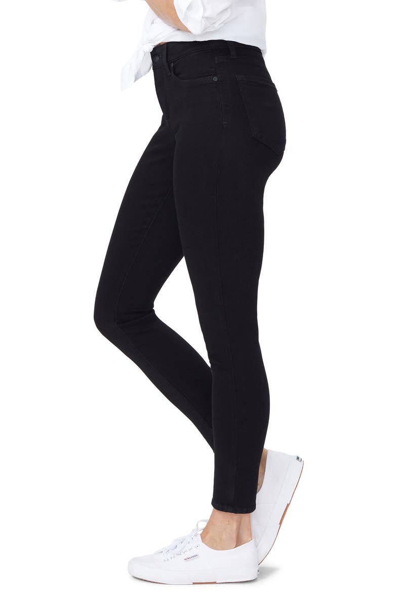 Ami Stretch Super Skinny Jeans, Alternate, color, BLACK