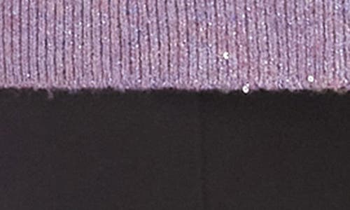 Karen Kane Sequin V-neck Sweater In Purple