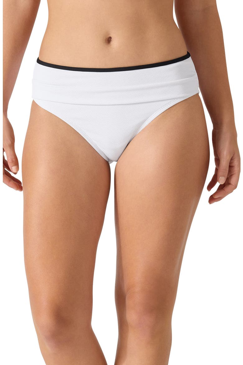 Island Cays Cabana High Waist Bikini Bottoms, Main, color, WHITE