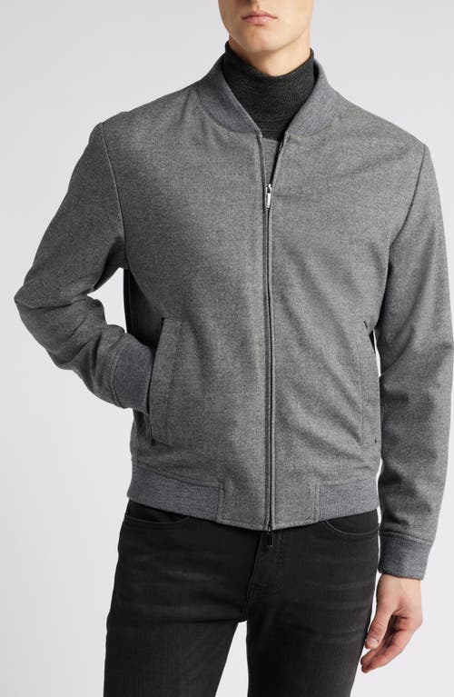 Shop Hugo Boss Boss Hanry Bomber Jacket In Silver