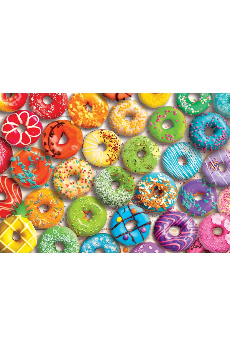 Puzzle Tin Donut Rainbow 550 Piece Jigsaw, Alternate, color, Multicolored