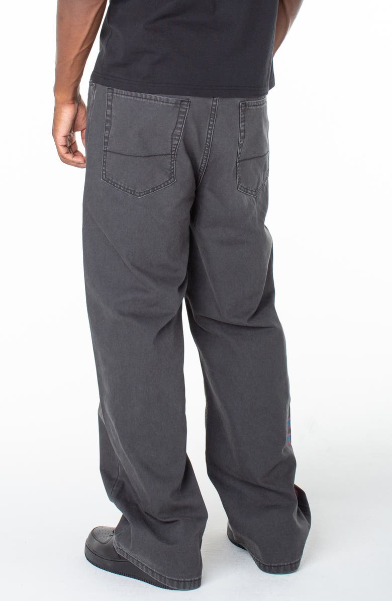 Von Dutch Baggy Contrast Graphic Patch Straight Reaper Pant, Alternate, color, Moonless Night