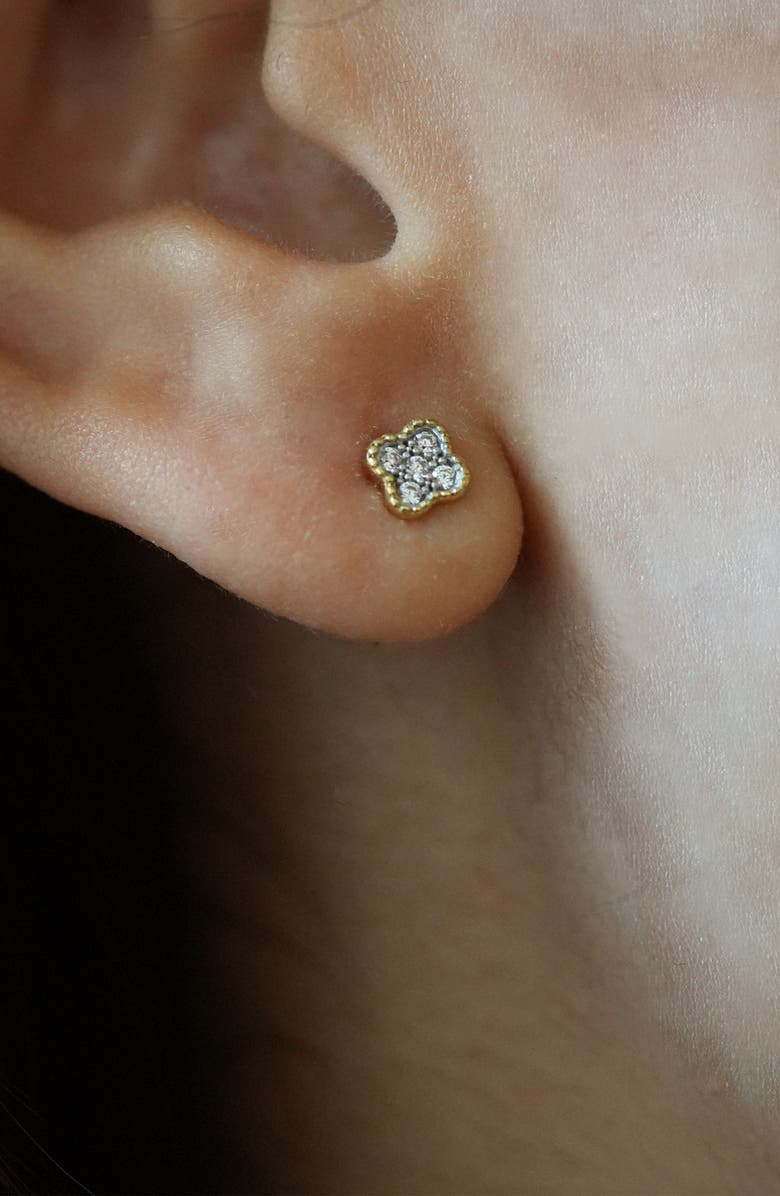 Argento Vivo Sterling Silver Set of 2 Mother-of-Pearl & Cubic Zirconia Stud Earrings, Alternate, color, 