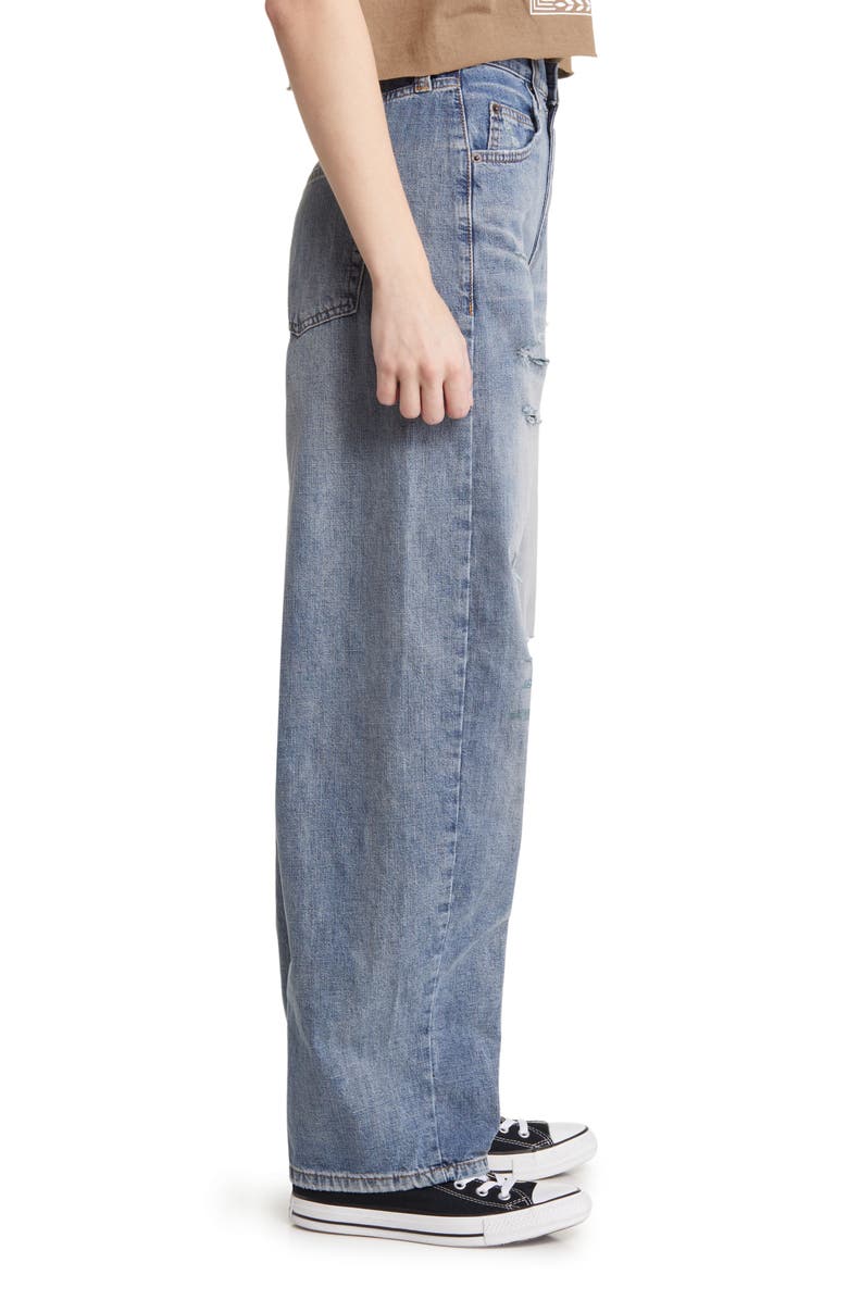 BDG Urban Outfitters Logan Ripped High Waist Baggy Jeans, Alternate, color,