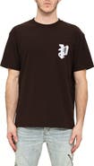 PURPLE BRAND Textured Logo Graphic T-Shirt
