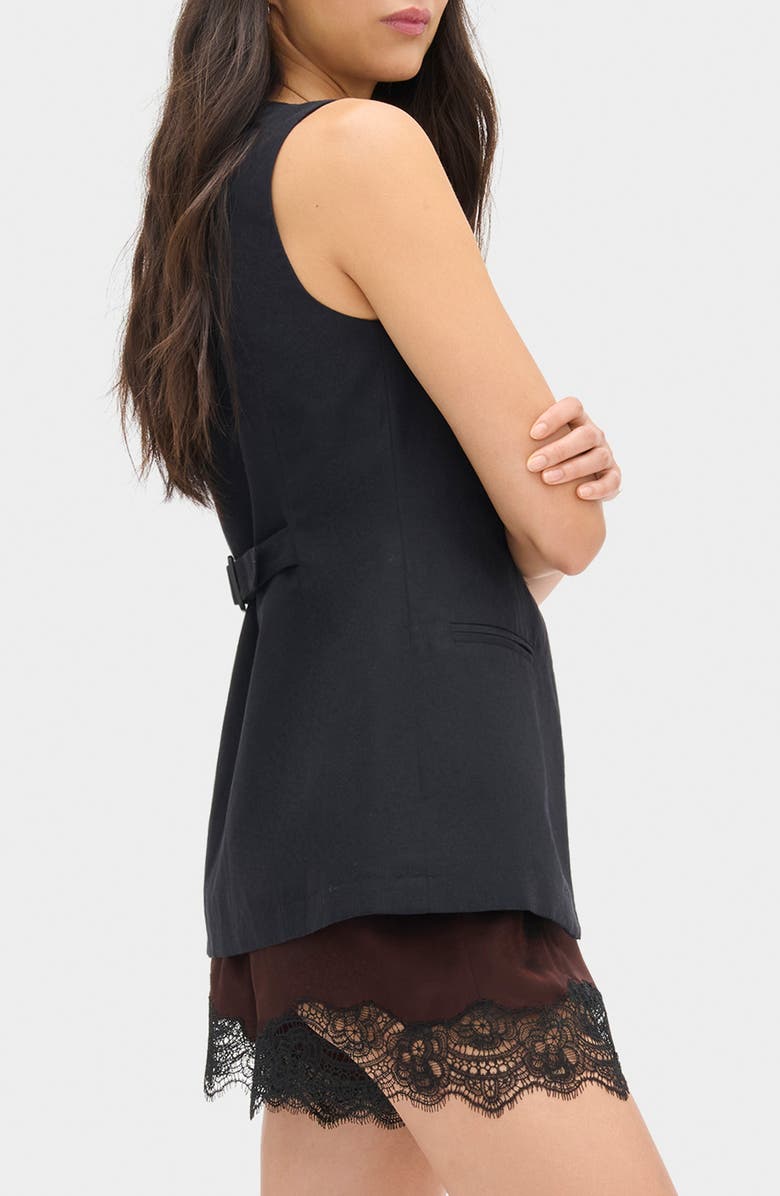 ALIGNE Leo Collarless Vest, Alternate, color, Black