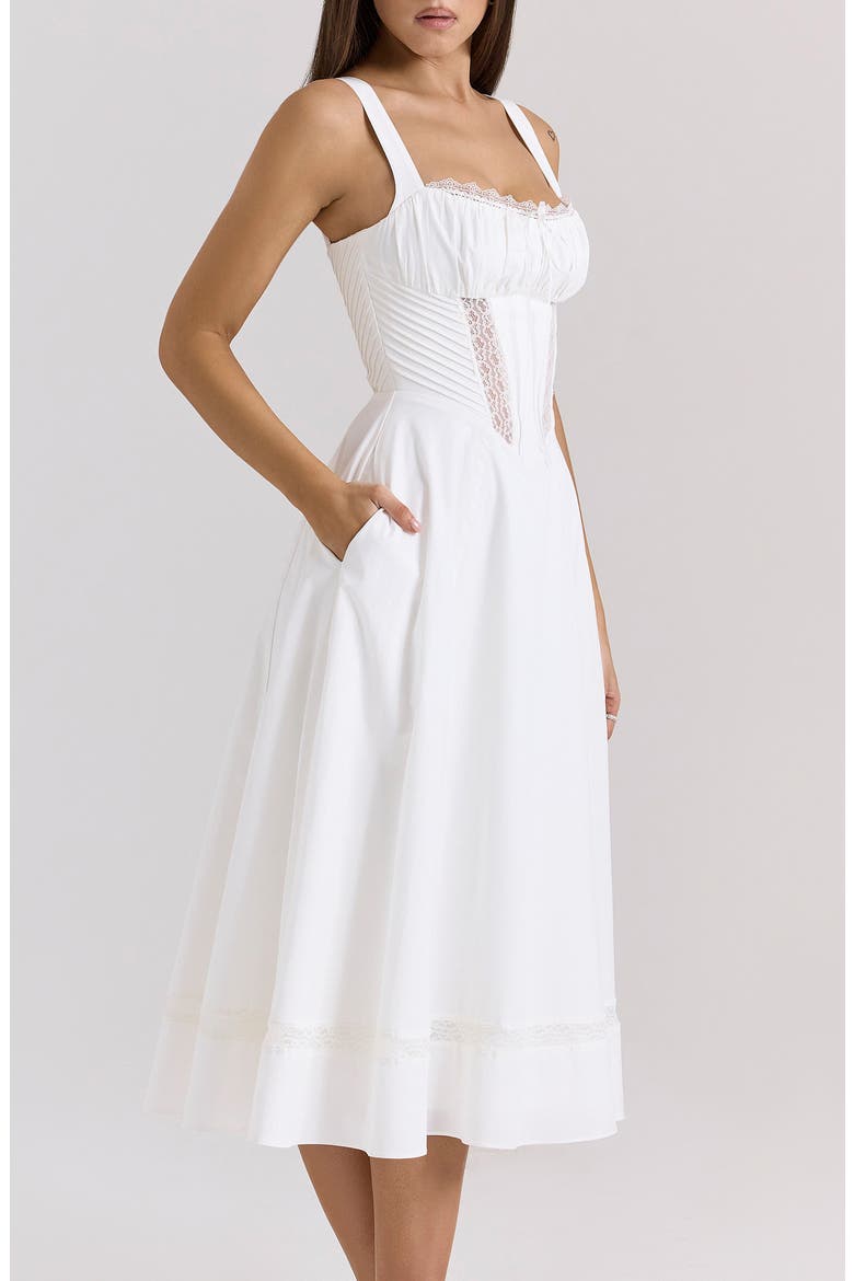 Kim Midi Sundress, Alternate, color, CLOUD DANCER