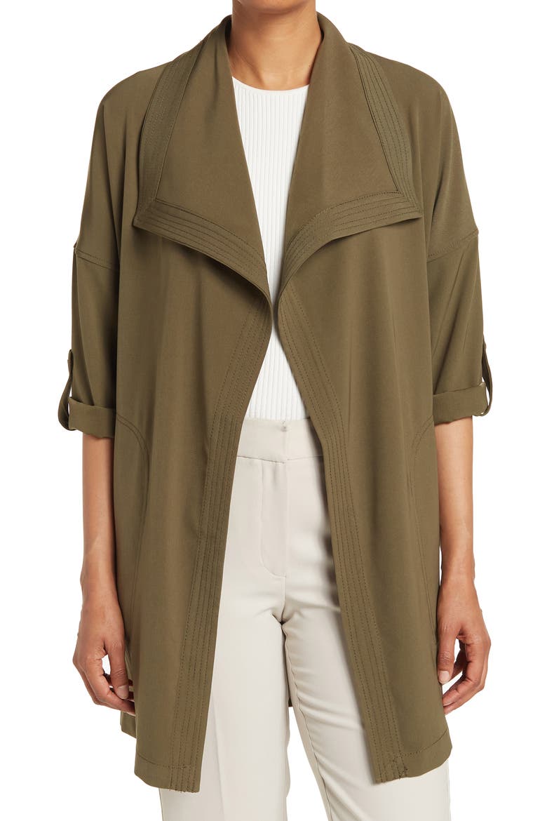 Drape Collared Jacket, Main, color, ARMY