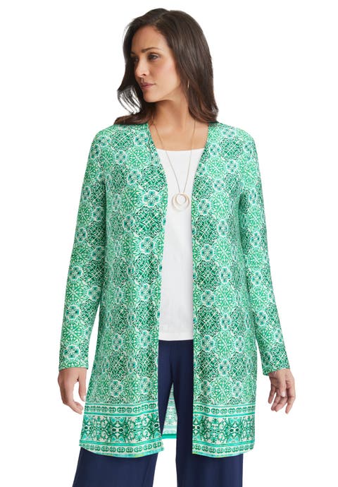 Everyday Stretch Knit Open Front Cardigan (Plus)