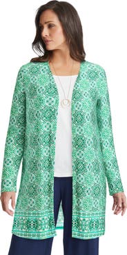Jessica London Everyday Stretch Knit Open Front Cardigan