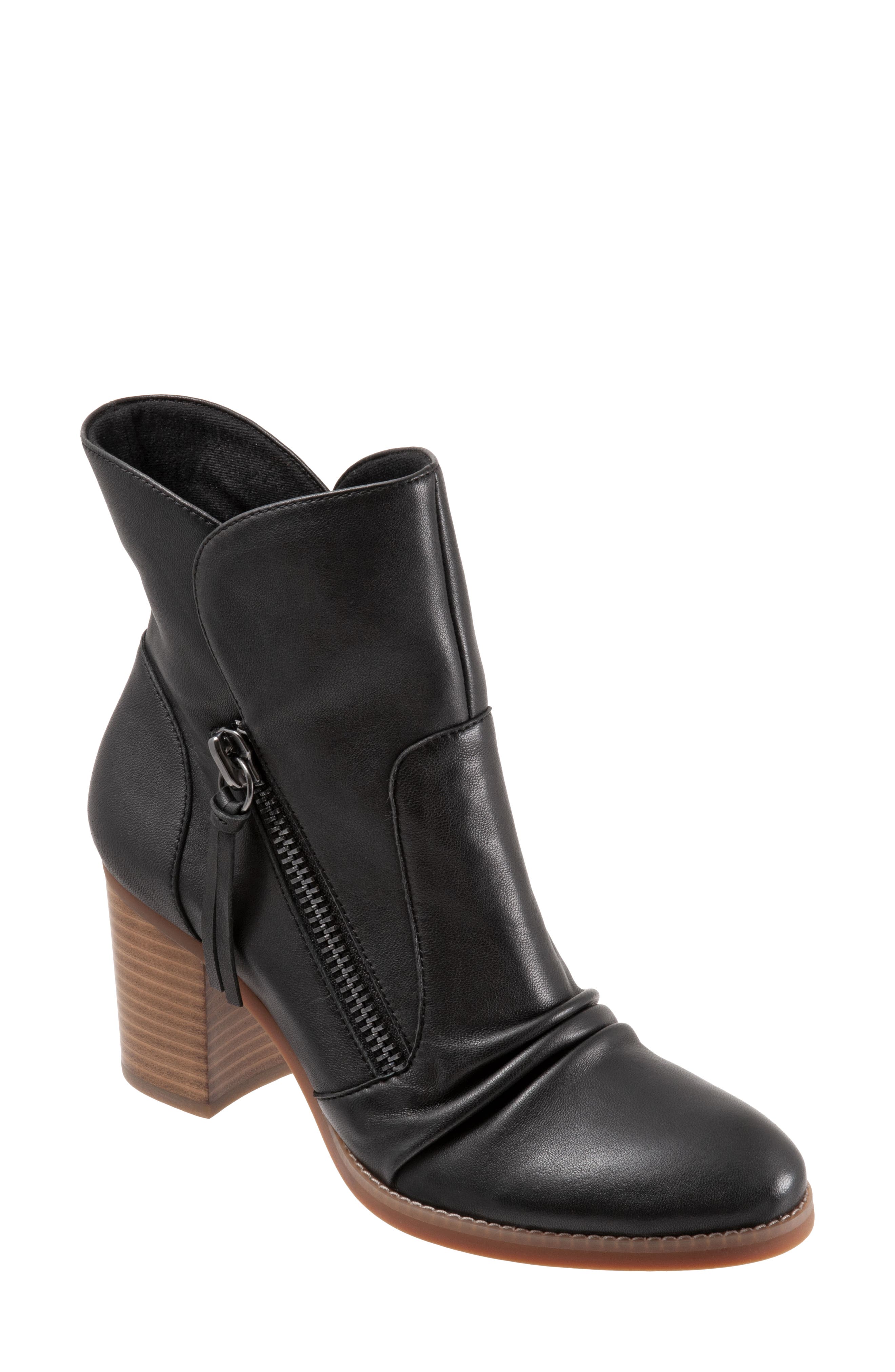 SoftWalk<sup>®</sup> Kendall Ruched Upper Bootie, Main, color, 