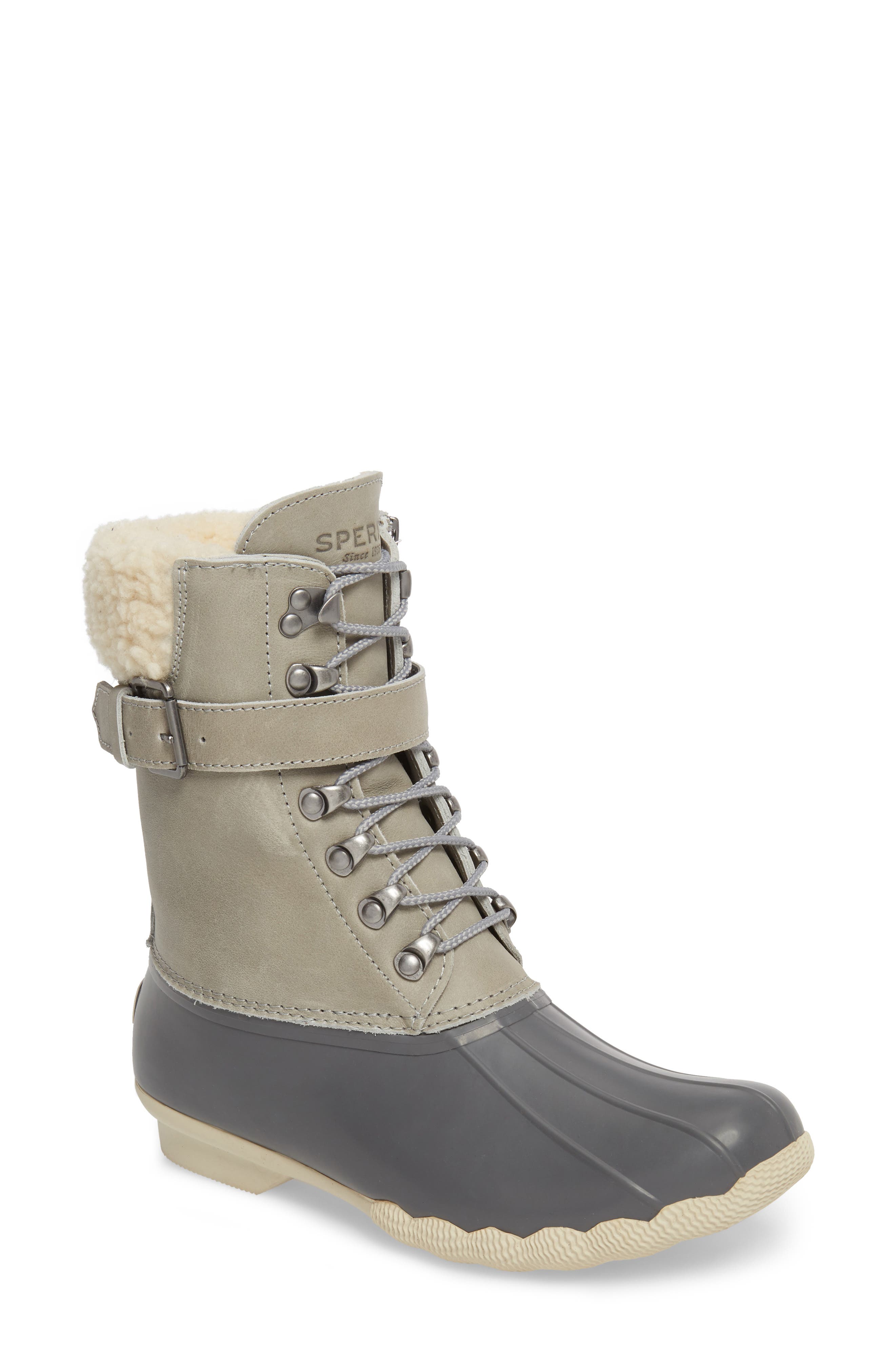 Sperry Shearwater Water-Resistant Boot, Main, color, LIGHT GREY