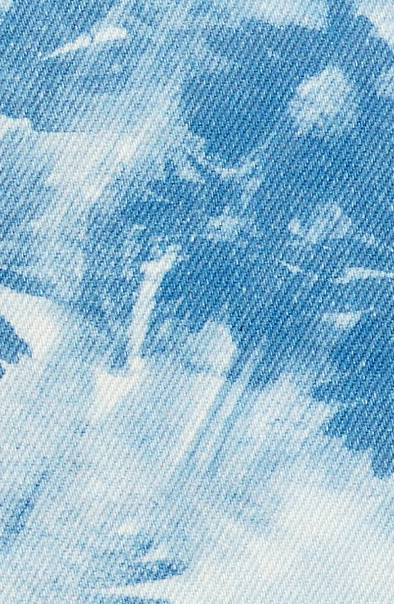 Mistress Rocks Floral Strapless Denim Corset Top, Alternate, color, 