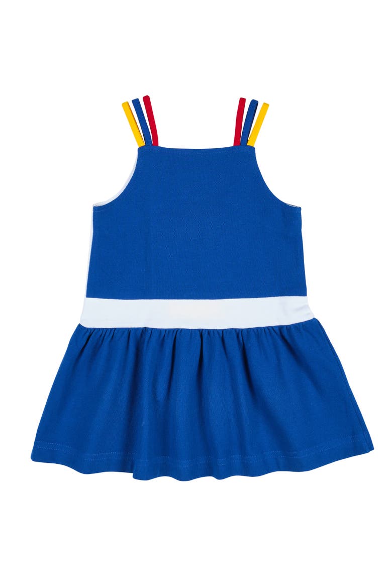 Pique Knit Dress With Sailboat, Alternate, color, Royal / White