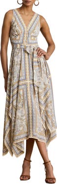 Lauren Ralph Lauren Paisley Print Sleeveless A-Line Dress