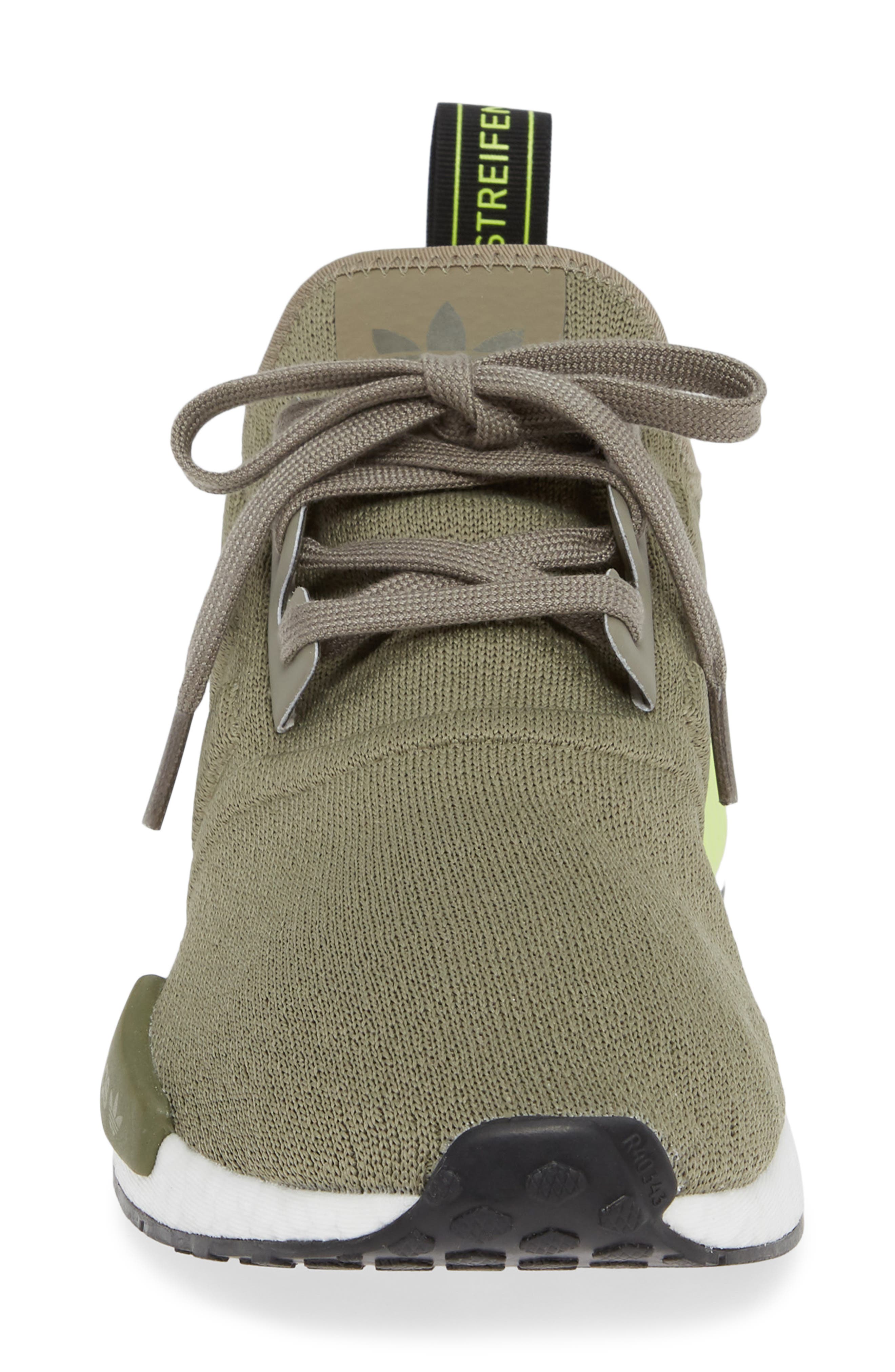 NMD R1 Sneaker, Alternate, color, TRACE CARGO/ SOLAR YELLOW