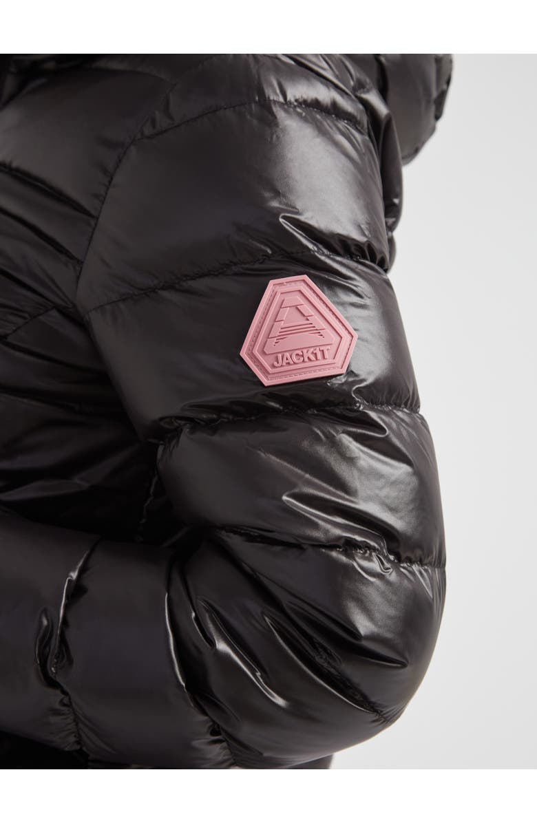 JACK1T R4D Tramline Hooded Puffer Coat, Alternate, color, Black/Black