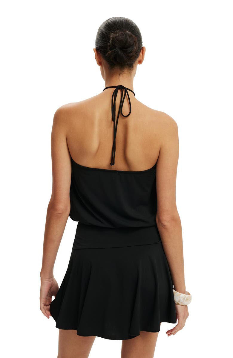 Cotton On Women's Chloe Halter Mini Dress, Alternate, color, Black