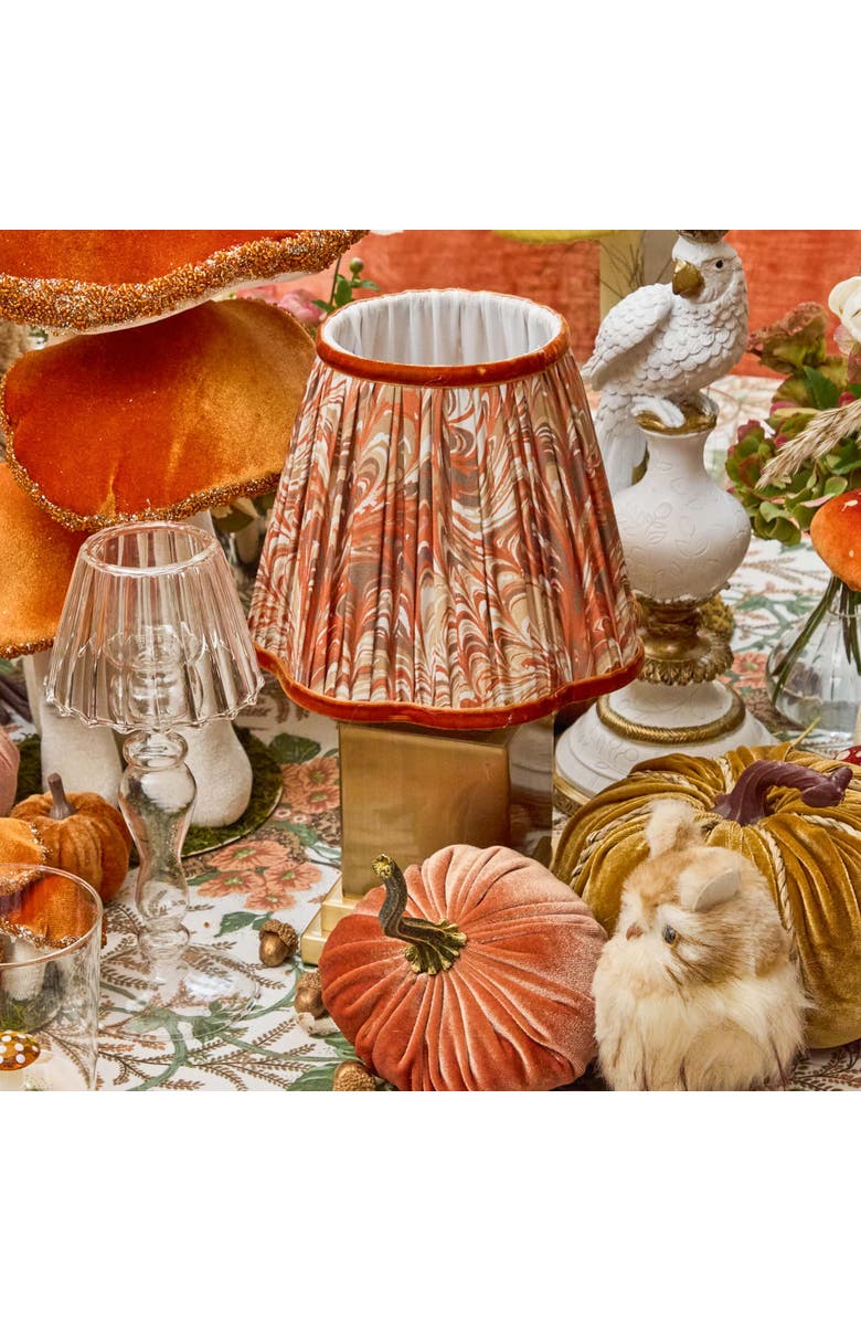 Mrs. Alice Orange Marbled Lampshade, Alternate, color, Orange