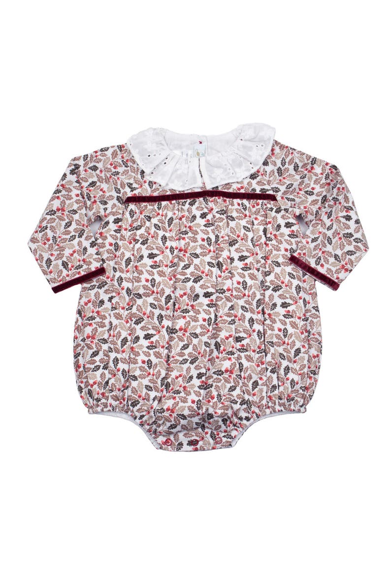 Fall Acorns Bubble Romper, Main, color, Red Multi