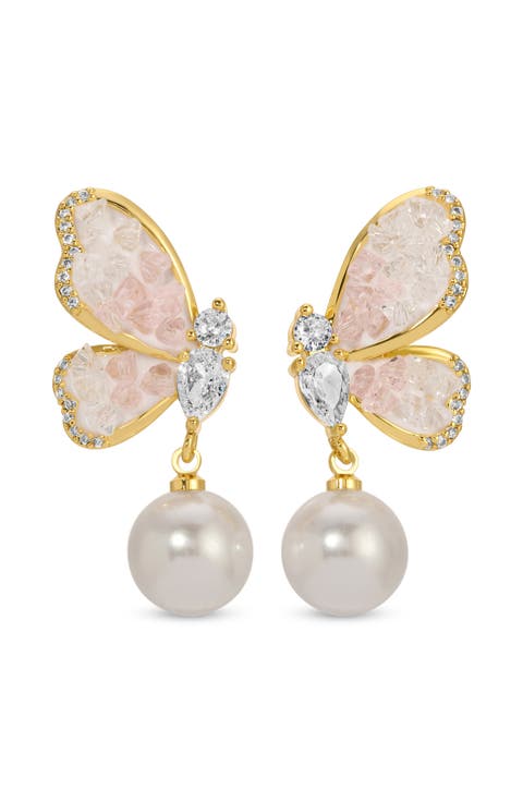 Nesha Butterfly Drop Earrings