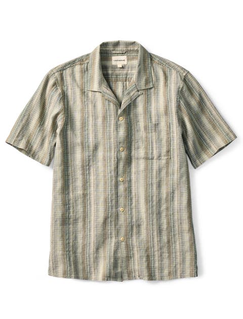 Big & Tall  Linen-Blend Camp Shirt