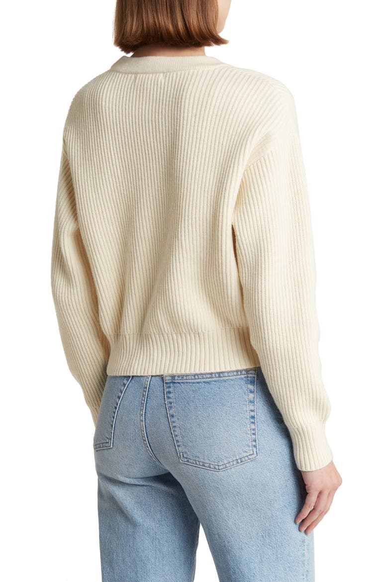 Robin Embroidered Crop Cardigan, Alternate, color, ANTIQUE WHITE