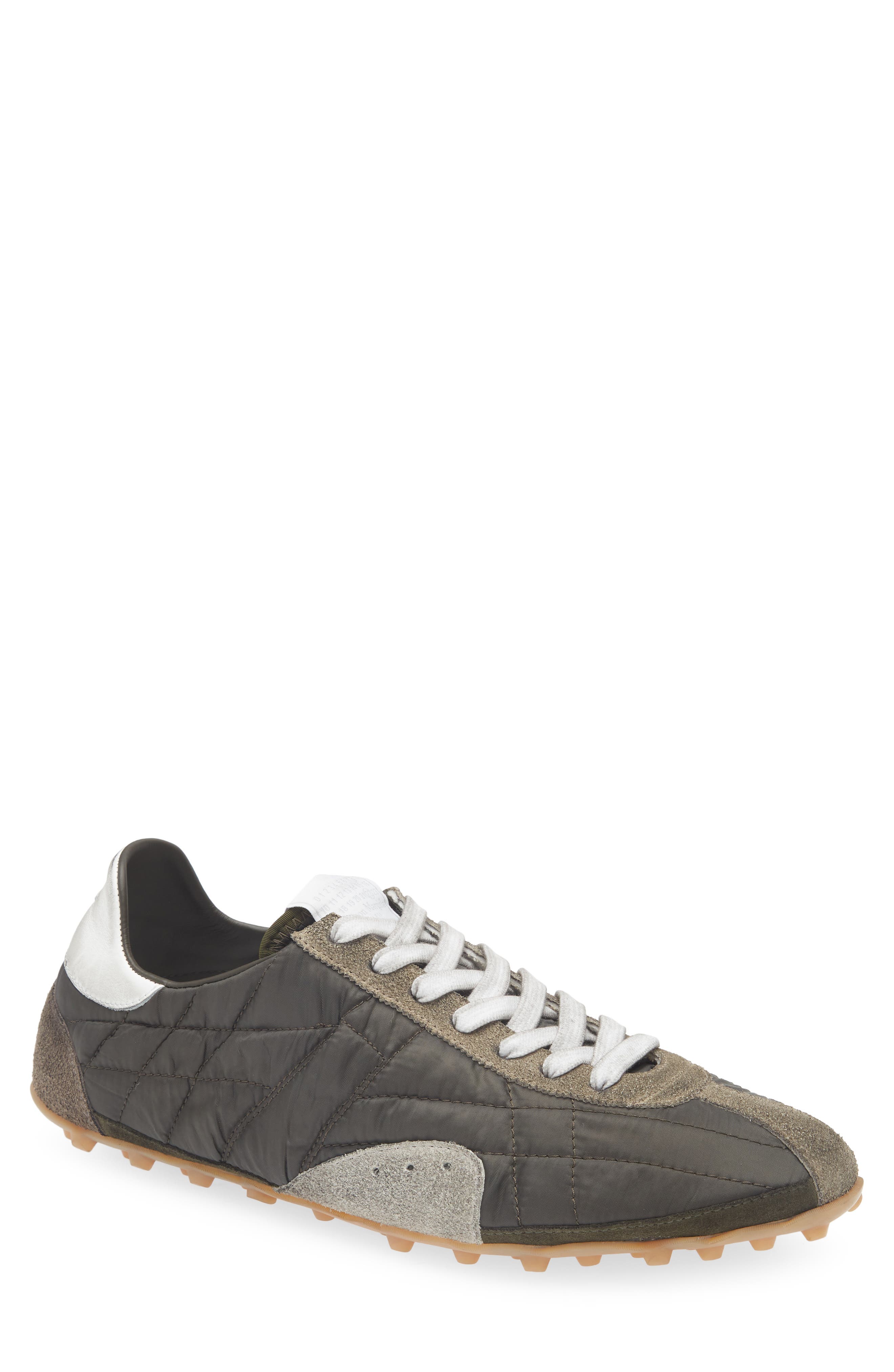 Maison Margiela Sprinter Low Top Sneaker, Main, color, Dark Green/ White/ Grey