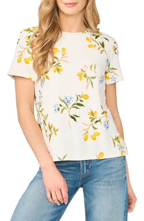 Lemon Floral Jersey T-Shirt