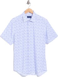 David Donahue Print Button-Up Shirt