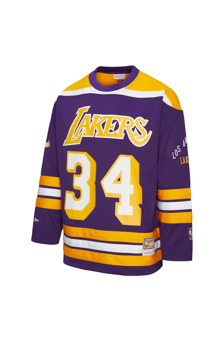 Mitchell & Ness Unisex Mitchell & Ness Shaquille O'Neal Purple Los Angeles Lakers Maxxed Out Fashion Hockey Jersey, Alternate, color, Purple