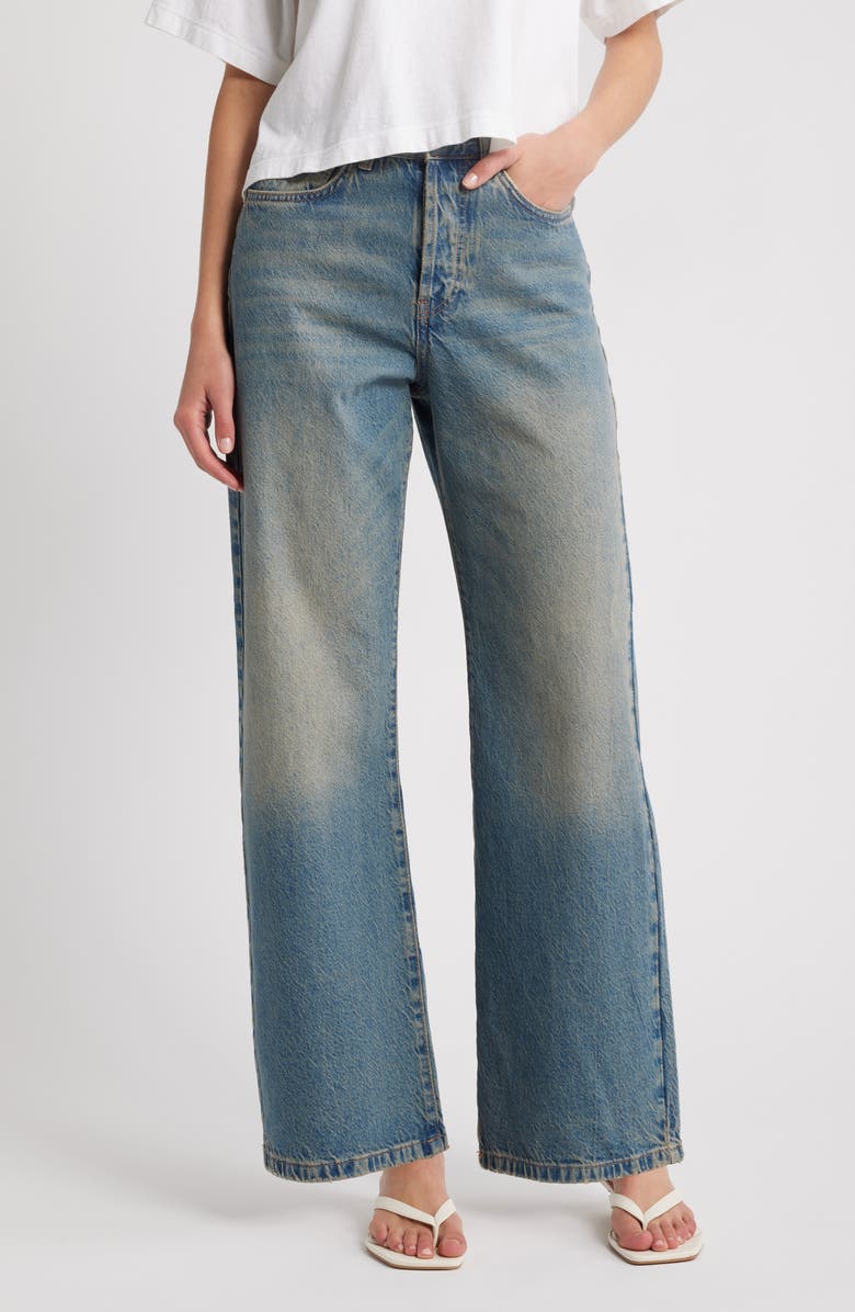 Topshop Column Jeans, Main, color, 