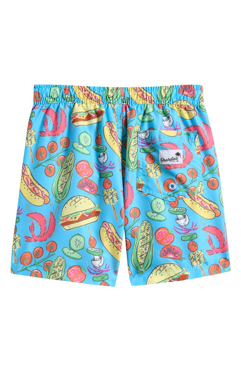 Boardies Kids' Cookout Graphic Swim Trunks, Alternate, color, Blue