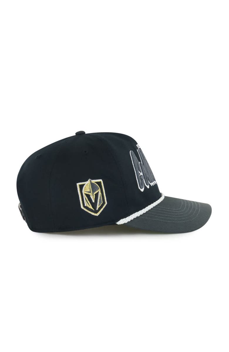 '47 Men's '47 Black/Charcoal Vegas Golden Knights Dropshadow Rope Hitch Adjustable Hat, Alternate, color, Black