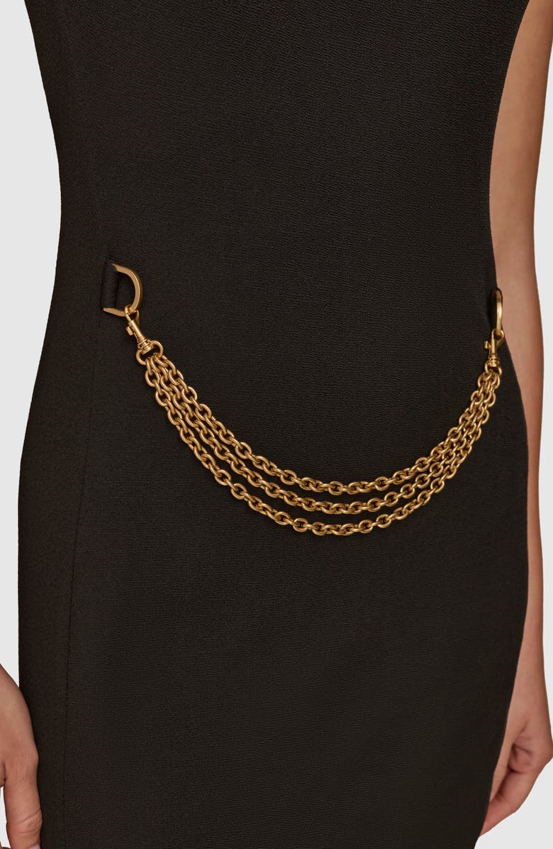 Donna Karan New York Chain Detail Sleeveless Sheath Dress, Alternate, color,