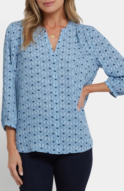Nydj Pintuck Top In Blue
