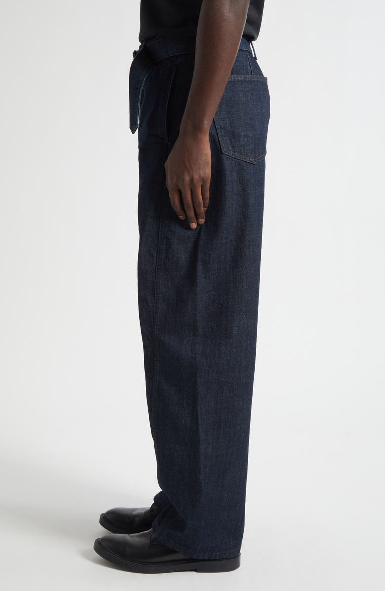 Lemaire Twisted Belted Jeans, Alternate, color, Denim Indigo
