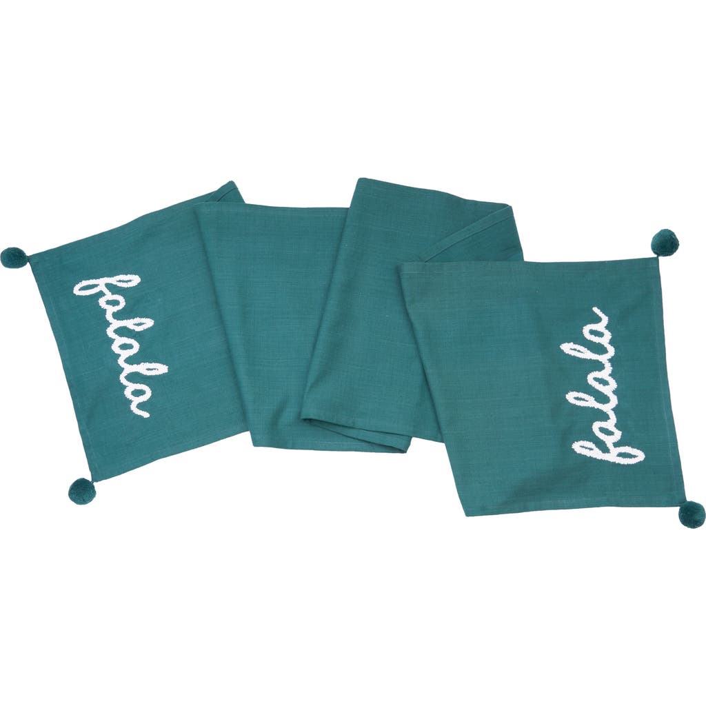 Carol & Frank Christmas Holidays Tufted Solid Runners Collection In Green