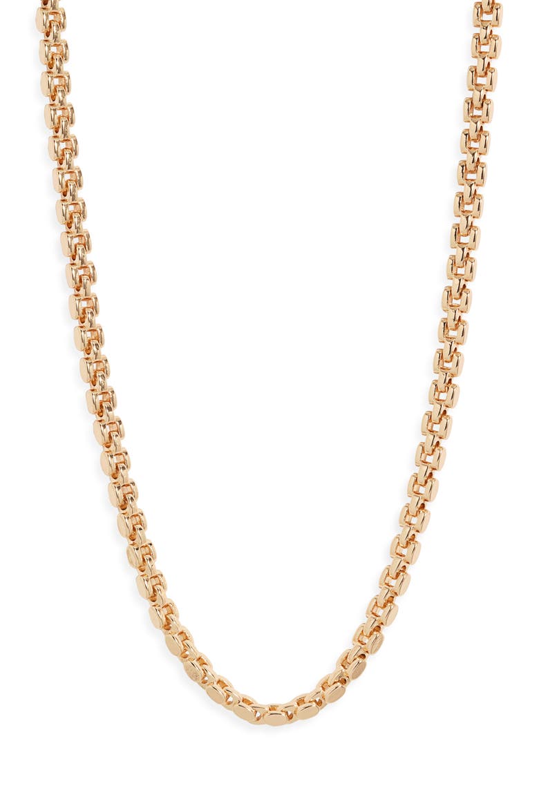 Square Link Chain Necklace, Main, color, GOLD
