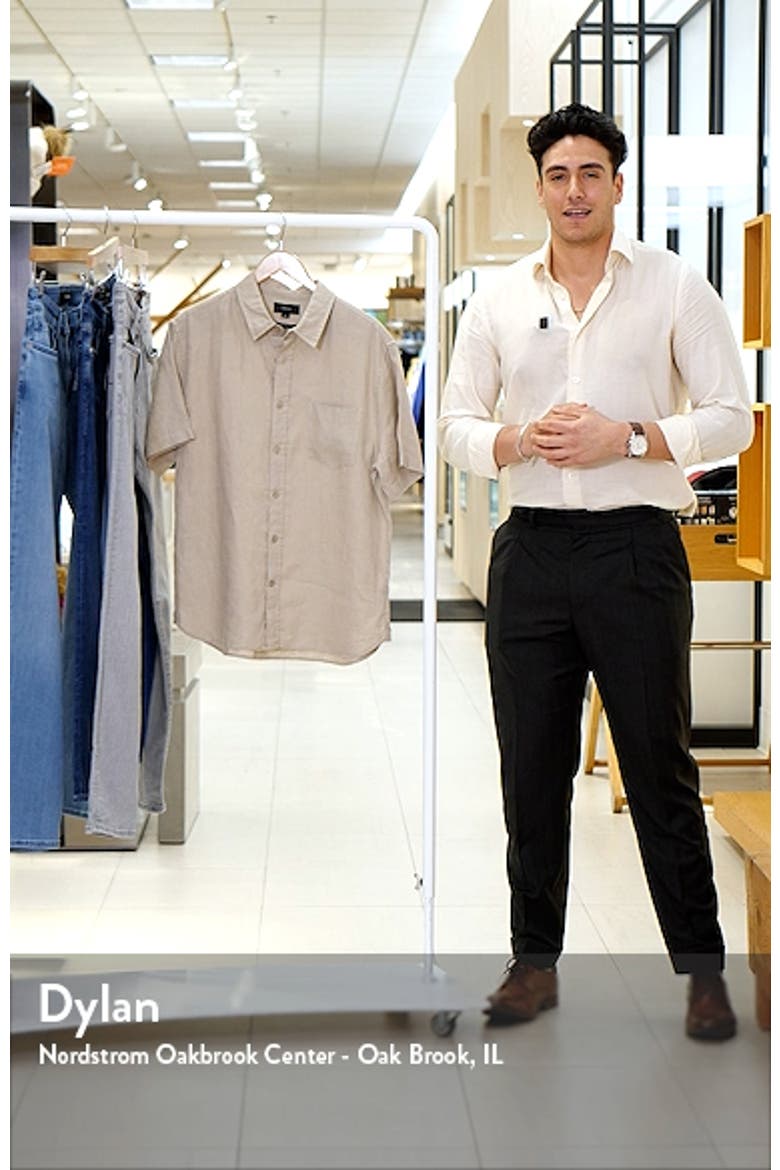 Classic Fit Short Sleeve Linen Shirt video