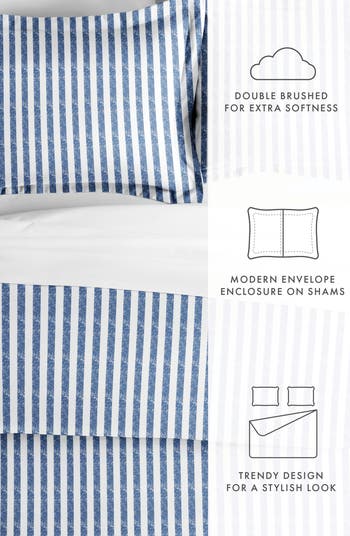 Premium Ultra Soft 3-Piece Puffed Rugged Stripes Duvet Cover Set