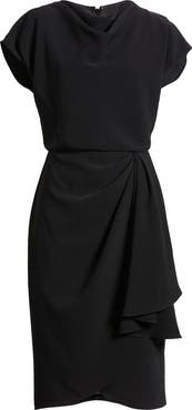 Amsale Cowl Neck Tulip Cocktail Dress