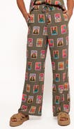 Petal & Pup Hana Print Tie Waist Wide Leg Pants